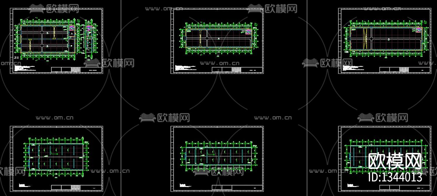 机械厂房cad施工图下载（渲染图2）