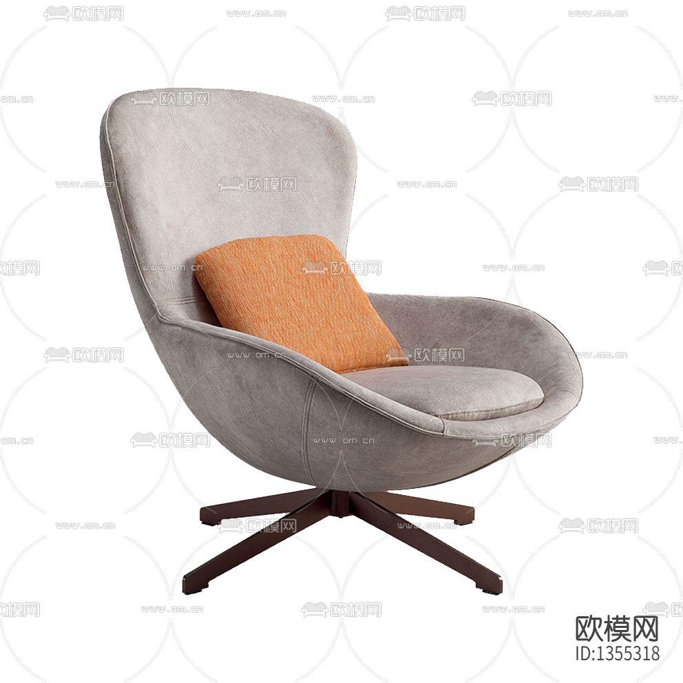 现代简约布艺实木休闲椅下载