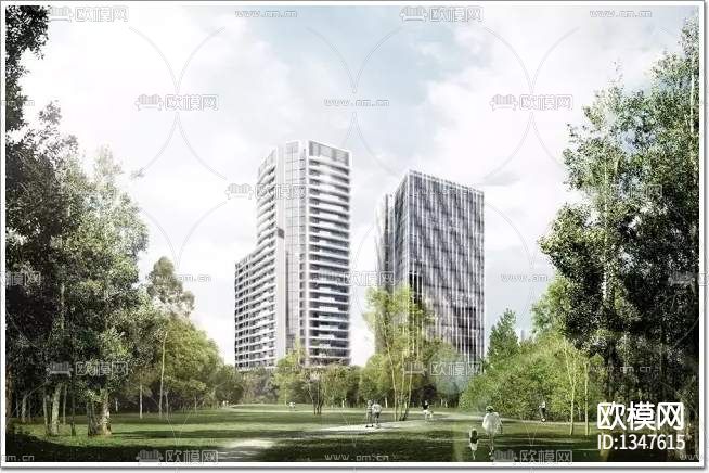 深圳同方云计算研发应用中心cad施工图下载（渲染图2）