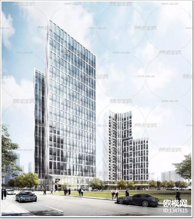 深圳同方云计算研发应用中心cad施工图下载（渲染图3）