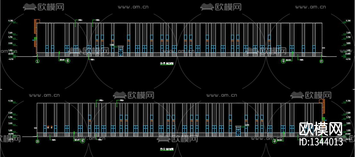 机械厂房cad施工图下载（渲染图4）