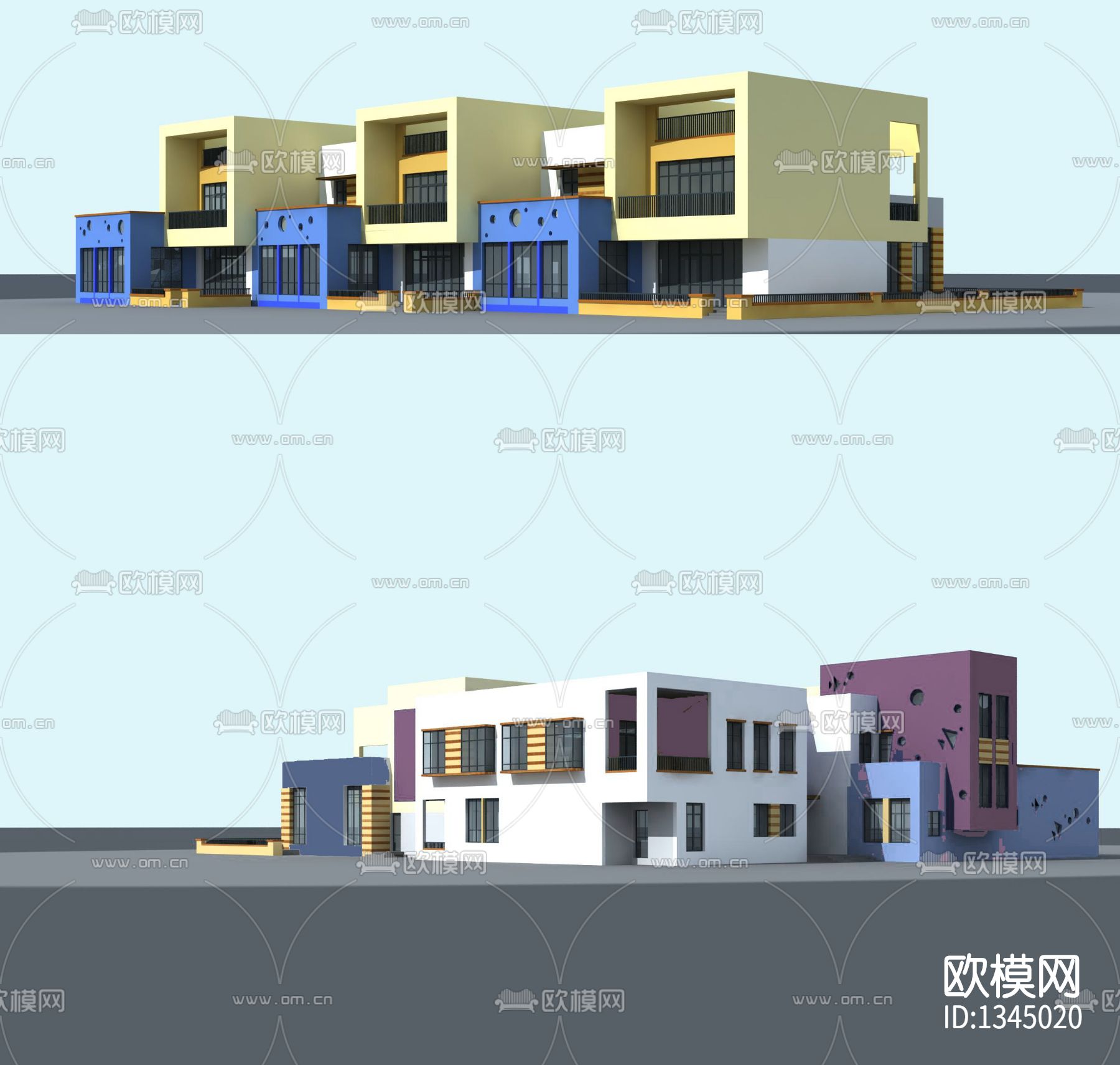 幼教建筑cad施工图下载（渲染图1）