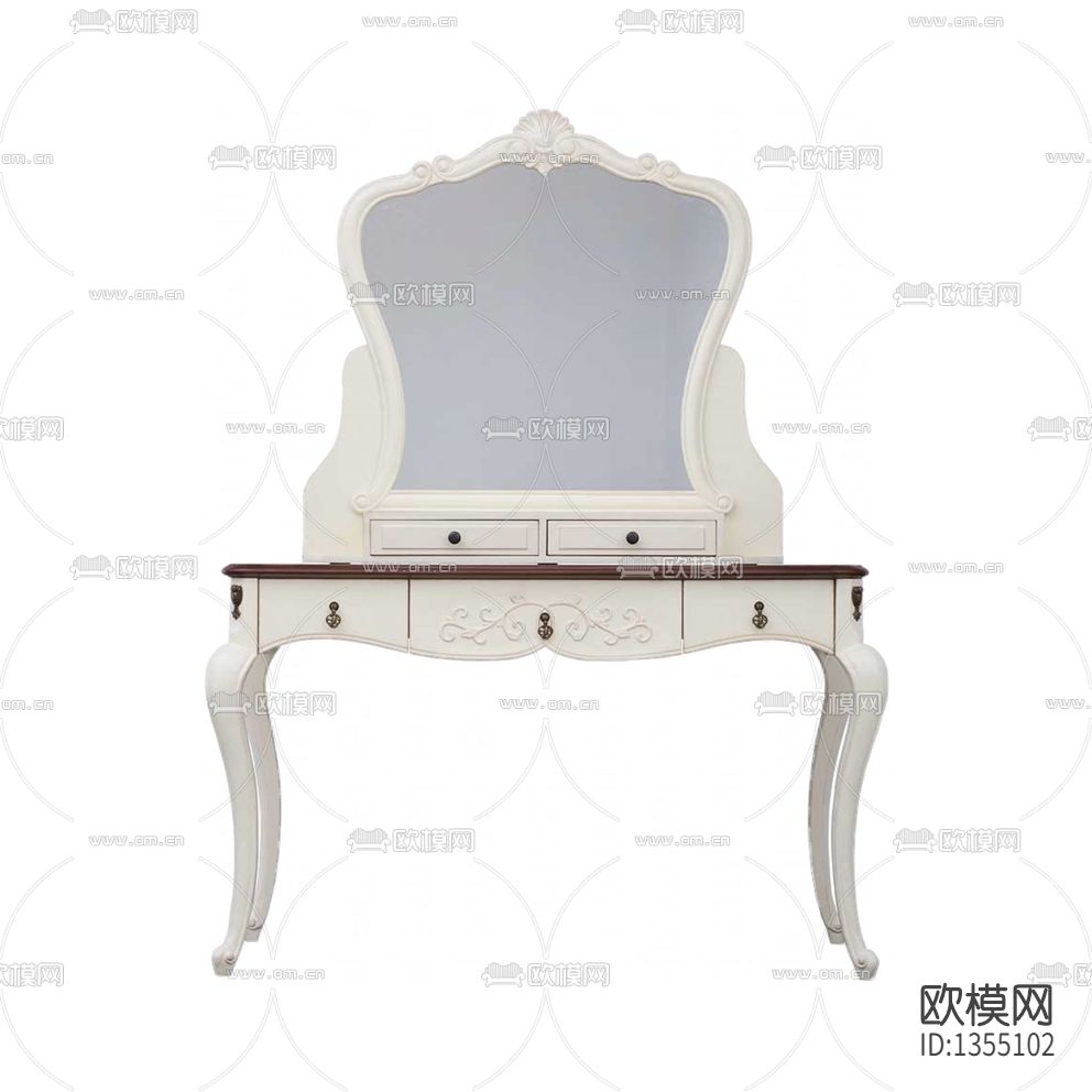 简欧实木雕花梳妆台下载