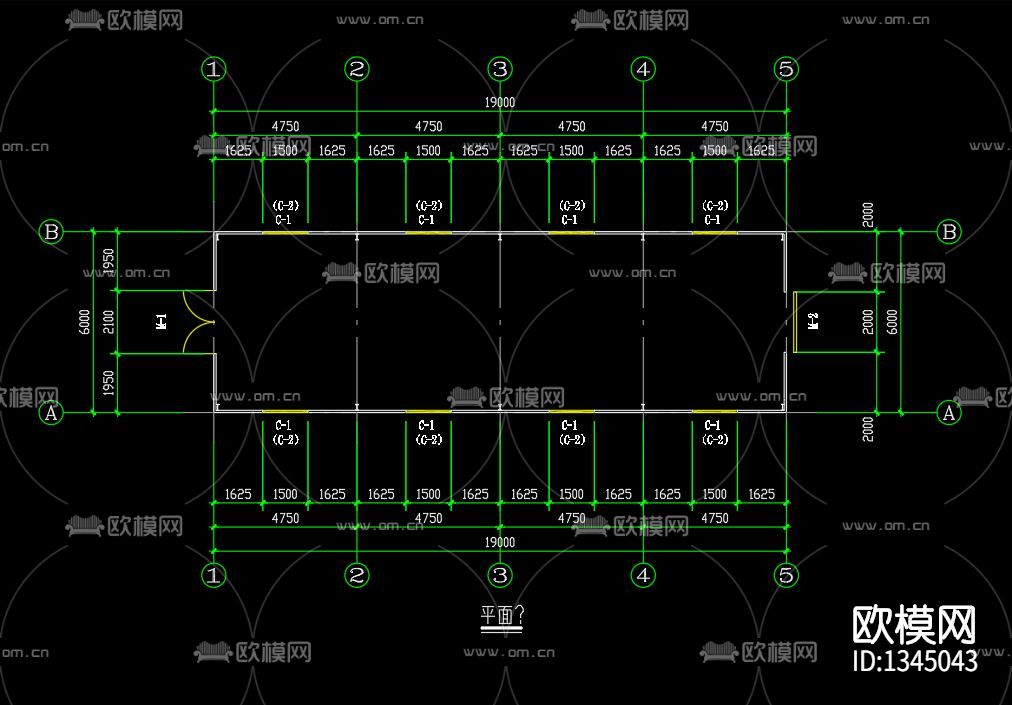 钢结构活动板房cad施工图下载（渲染图5）