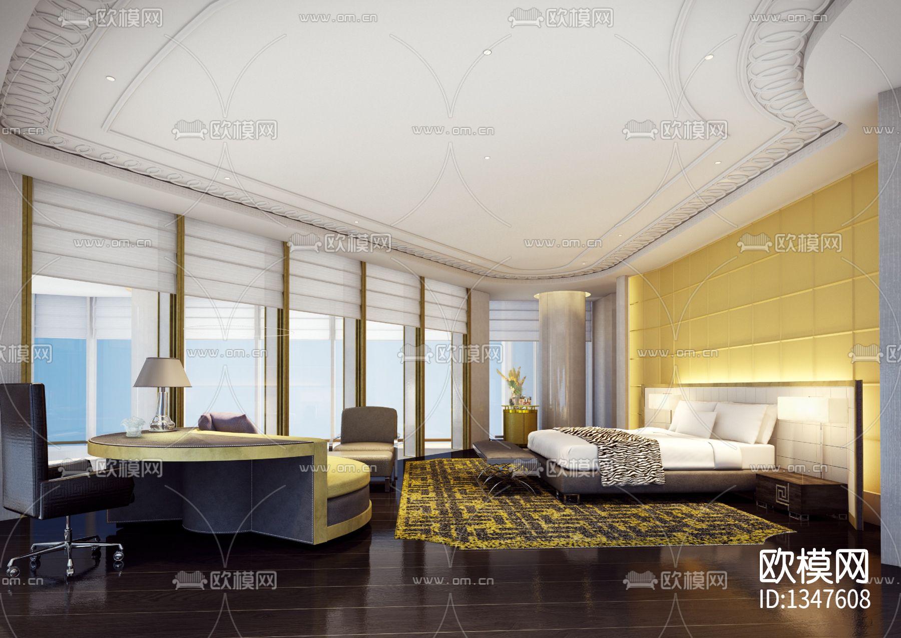 北京三里屯一号复式公寓cad施工图下载（渲染图6）