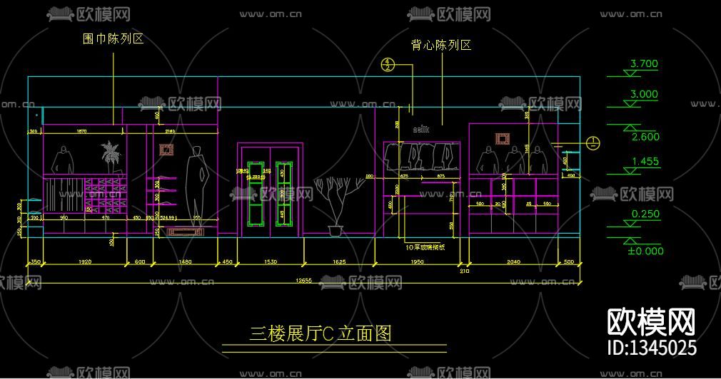 刺绣文化展厅cad施工图下载（渲染图7）
