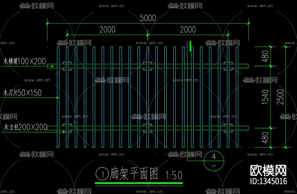 简单廊亭节点大样下载（渲染图2）