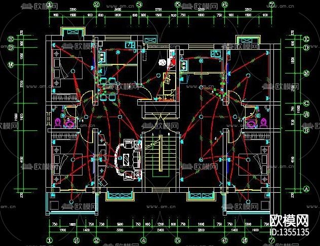 标准建筑电气施工图平面布置图强电弱点图