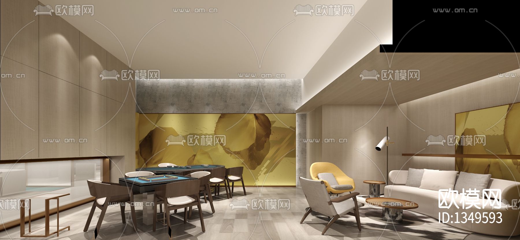 北京玺萌壹号园酒店会所cad施工图下载（渲染图7）