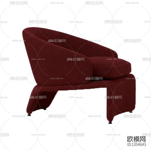 現(xiàn)代輕奢布藝單人沙發(fā)下載