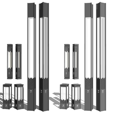 现代景观灯庭院灯草坪灯su模型