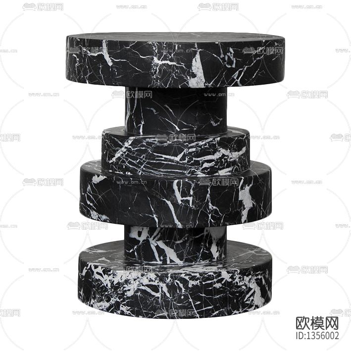 现代轻奢圆形大理石圆形边几下载