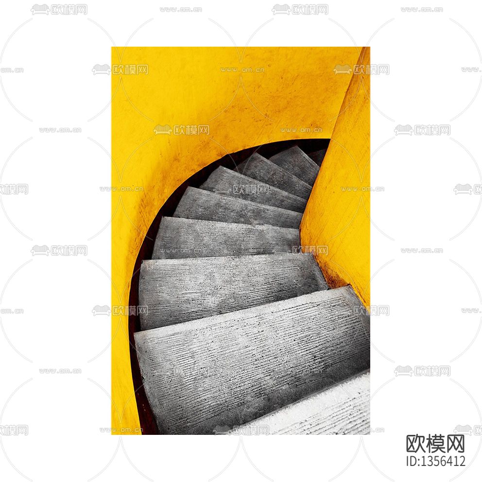 后现代旋转楼梯摄影装饰画下载