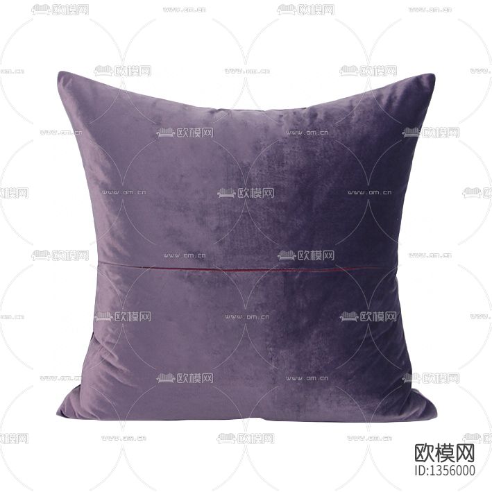 现代简约紫色绗棉抱枕下载（渲染图1）