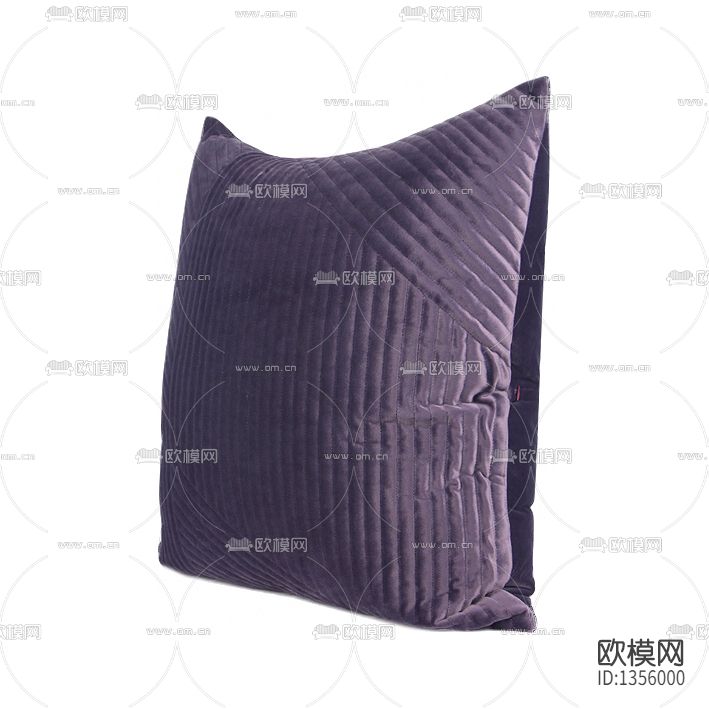 现代简约紫色绗棉抱枕下载（渲染图2）