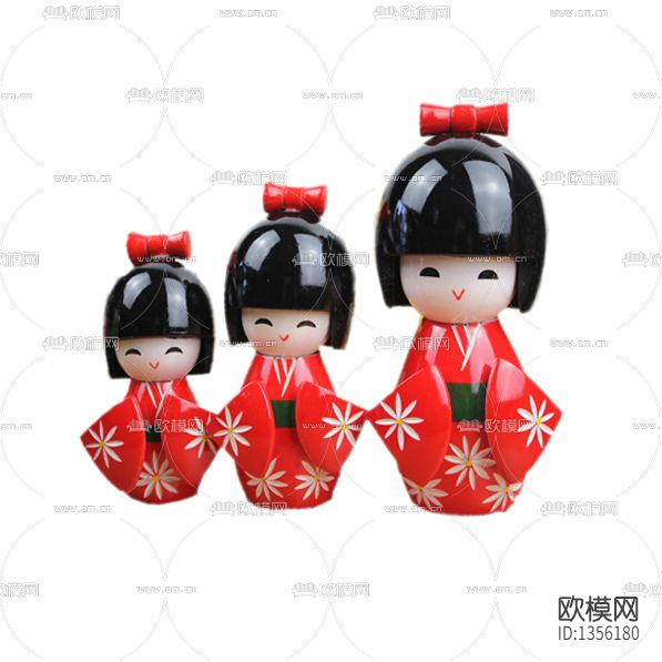 日式卡通陶瓷娃娃摆件下载