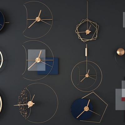  现代挂钟时钟su模型 