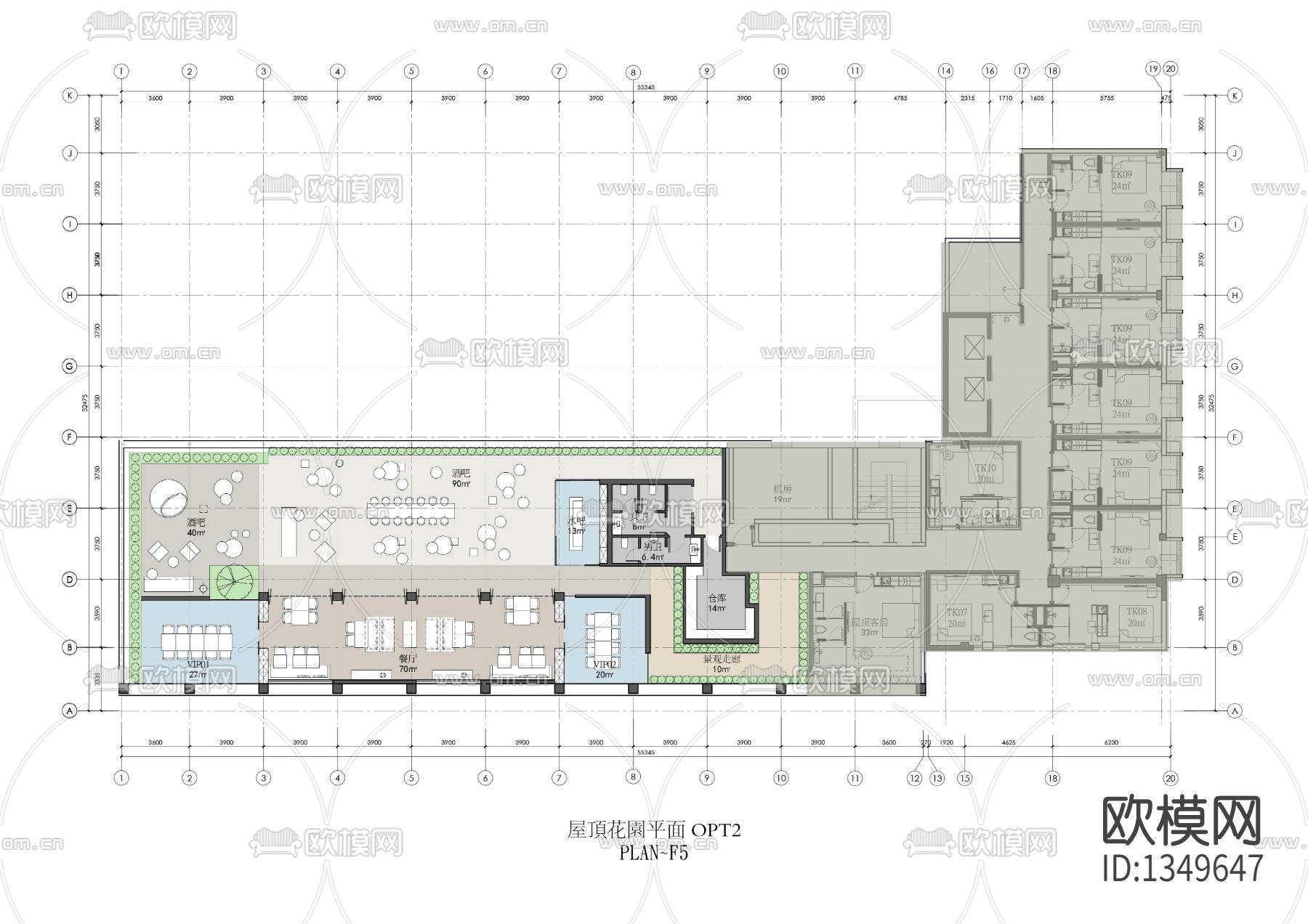 成都春熙路万枫酒店cad施工图下载（渲染图6）