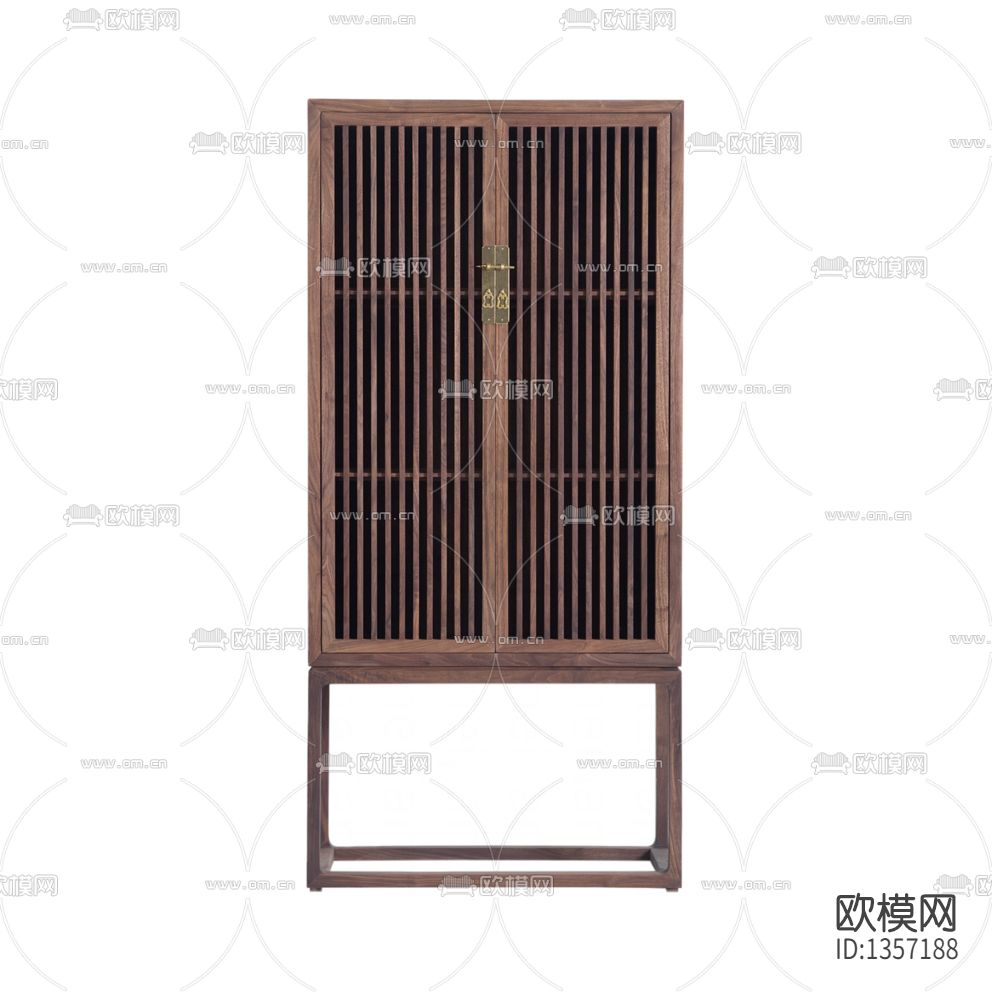 新中式禅意复古实木书柜