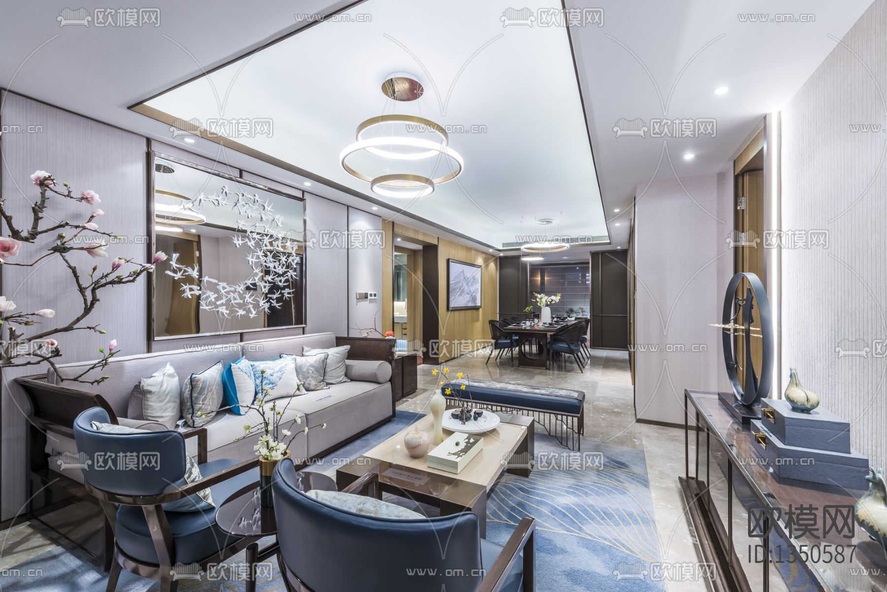 样板房cad施工图下载（渲染图1）