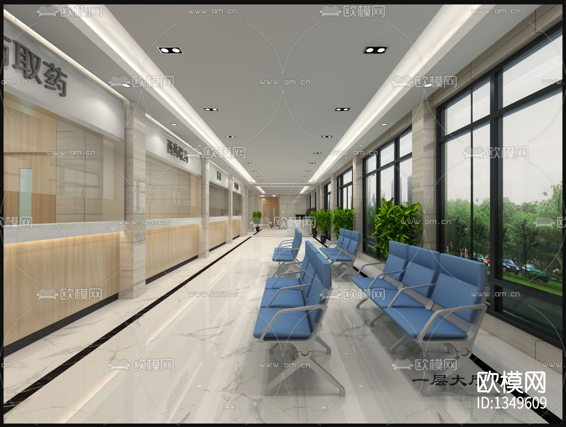 分水医院cad施工图下载（渲染图5）