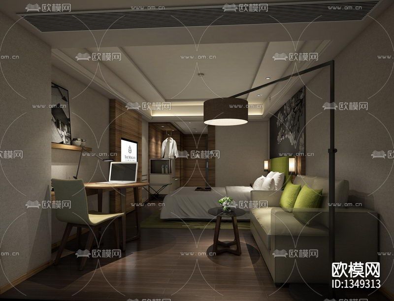 成都木莲庄酒店cad施工图下载（渲染图4）