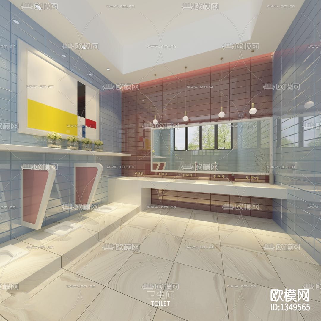 现代幼儿园cad施工图下载（渲染图5）