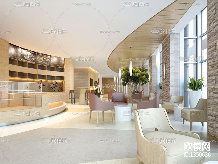 嘉兴高端妇产医院cad施工图下载（渲染图1）