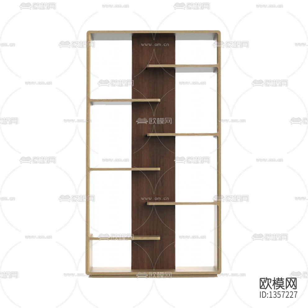 现代简约创意实木书架