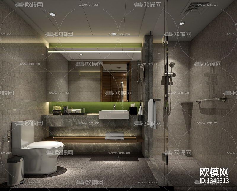 成都木莲庄酒店cad施工图下载（渲染图5）