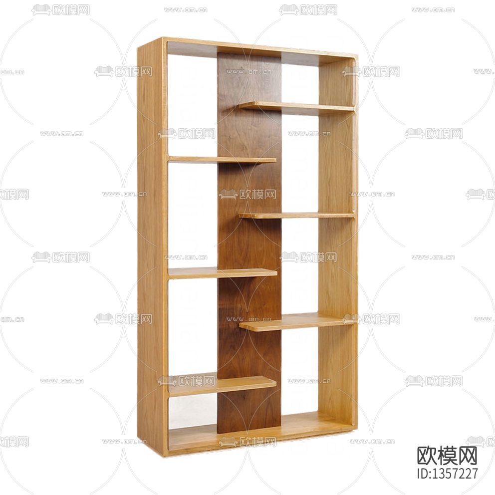 现代简约创意实木书架