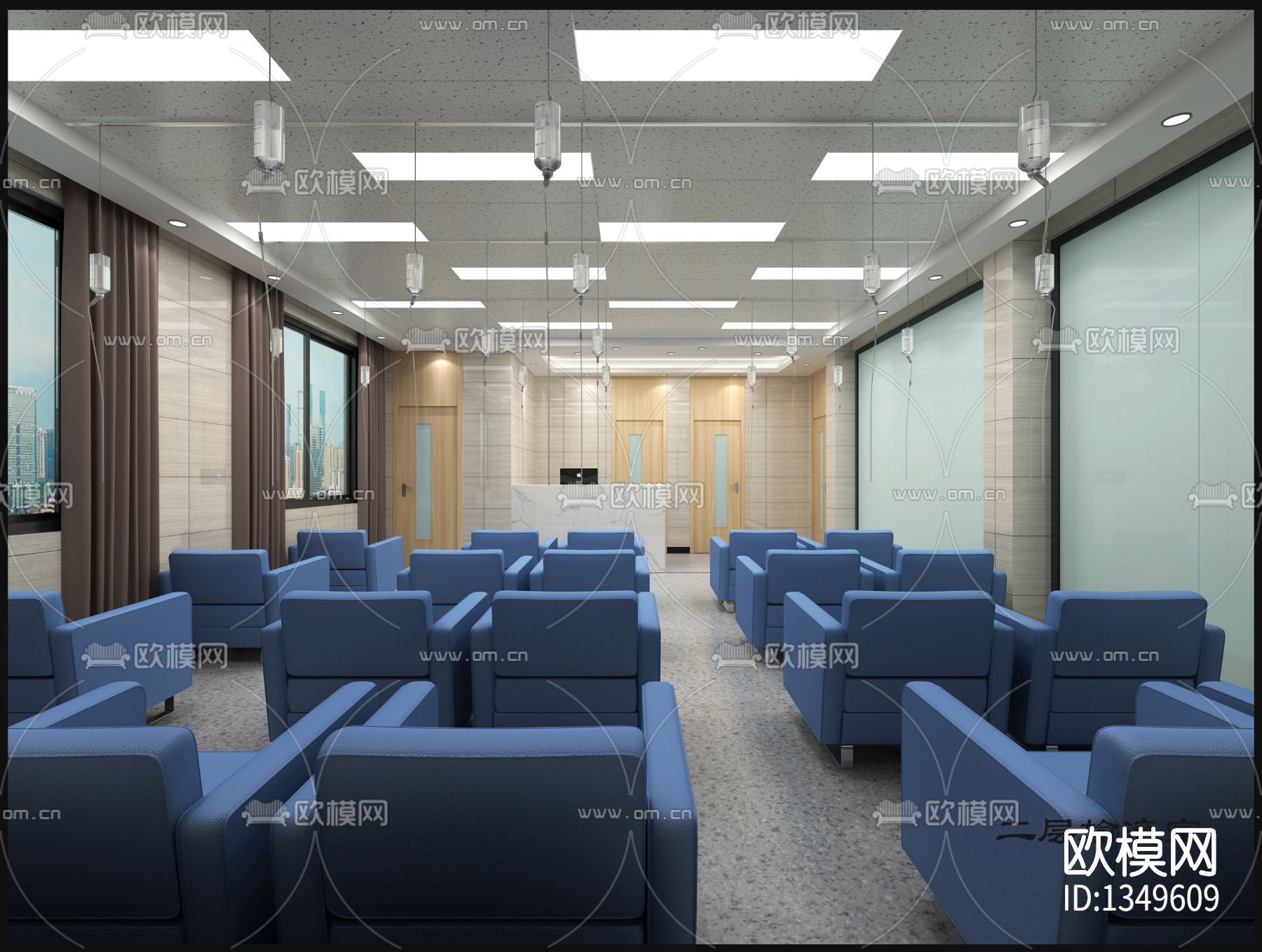 分水医院cad施工图下载（渲染图3）