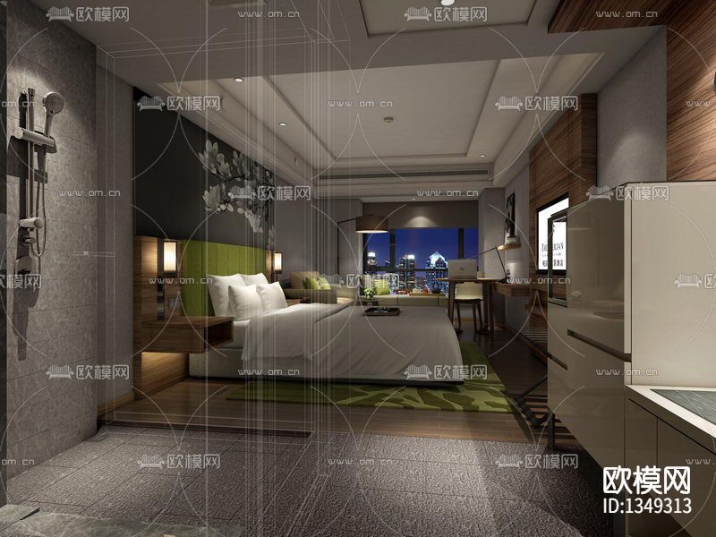 成都木莲庄酒店cad施工图下载（渲染图6）