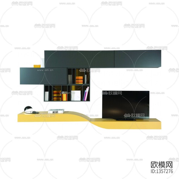 現(xiàn)代極簡實木幾何壁柜下載