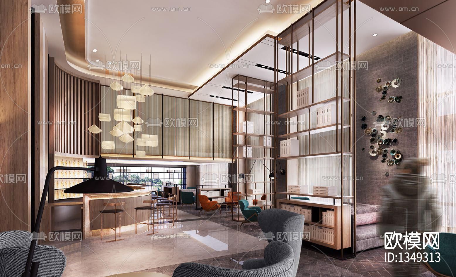 成都木莲庄酒店cad施工图下载（渲染图8）