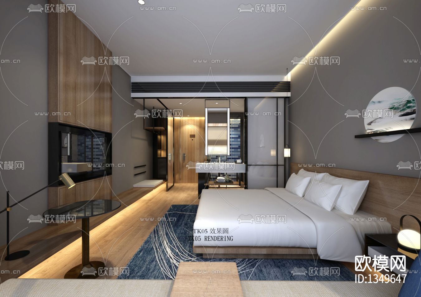 成都春熙路万枫酒店cad施工图下载（渲染图2）