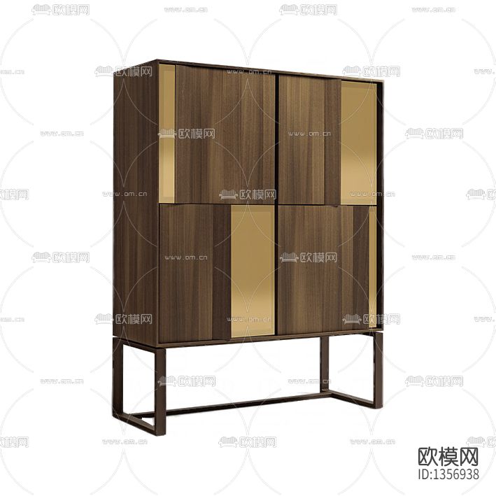 现代轻奢实木不锈钢储物柜下载