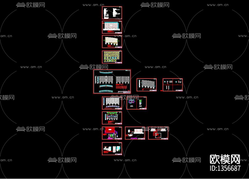 LED显示屏钢结构cad施工图下载（渲染图7）