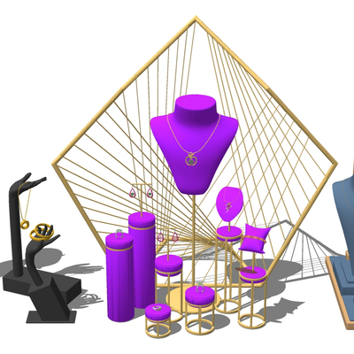  现代首饰珠宝su模型 