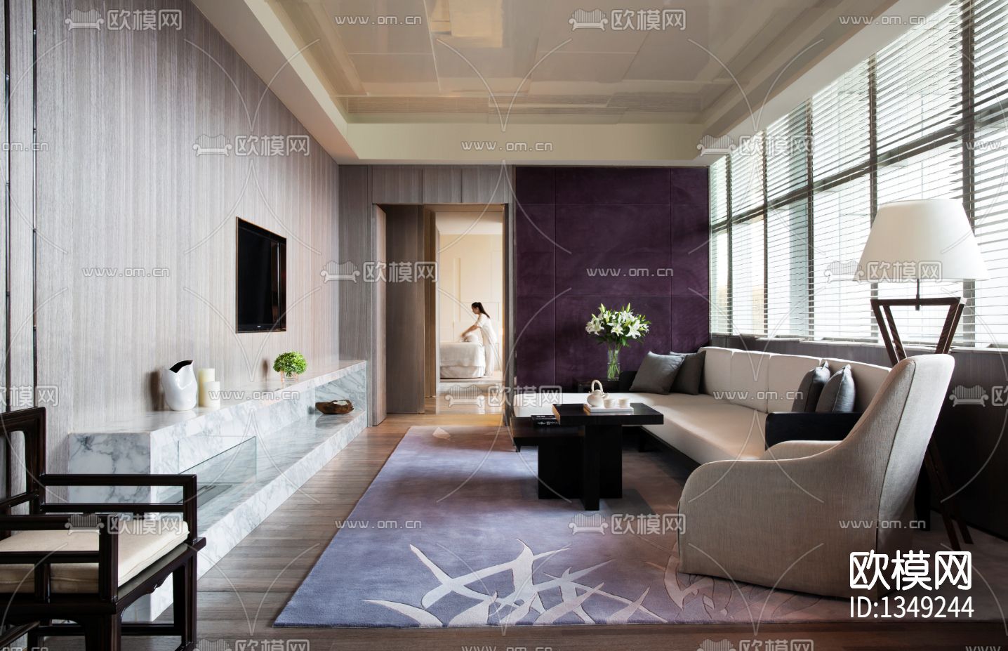 沈阳君悦酒店cad施工图下载（渲染图3）