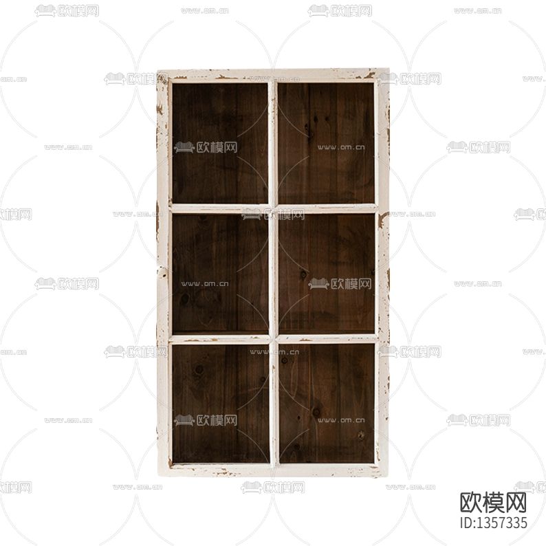 美式复古做旧实木玻璃壁柜下载