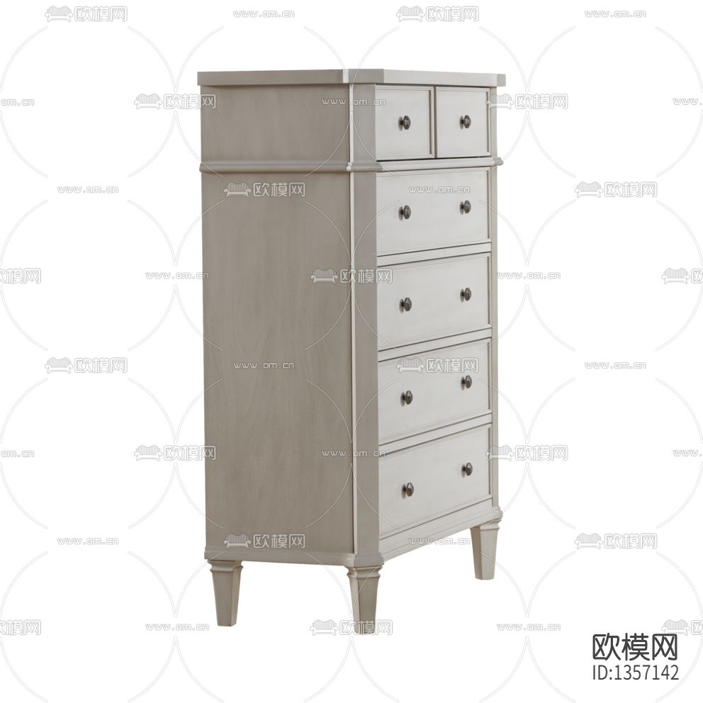 美式简约实木储物柜下载（渲染图2）