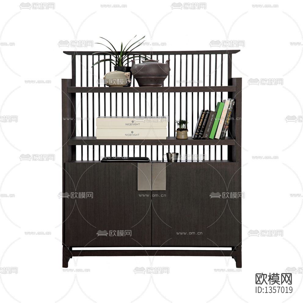 新中式极简实木不锈钢储物柜下载