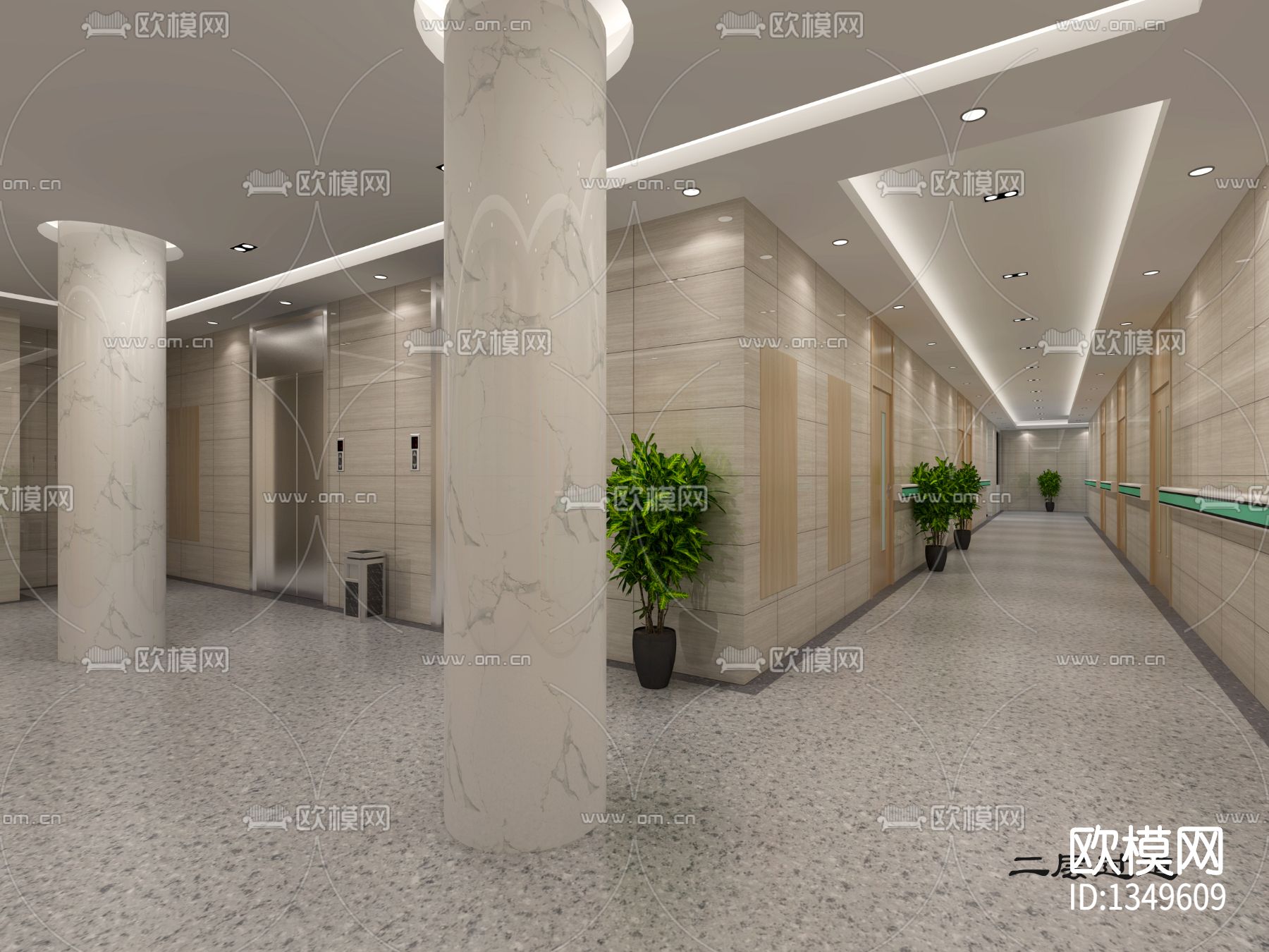 分水医院cad施工图下载（渲染图4）