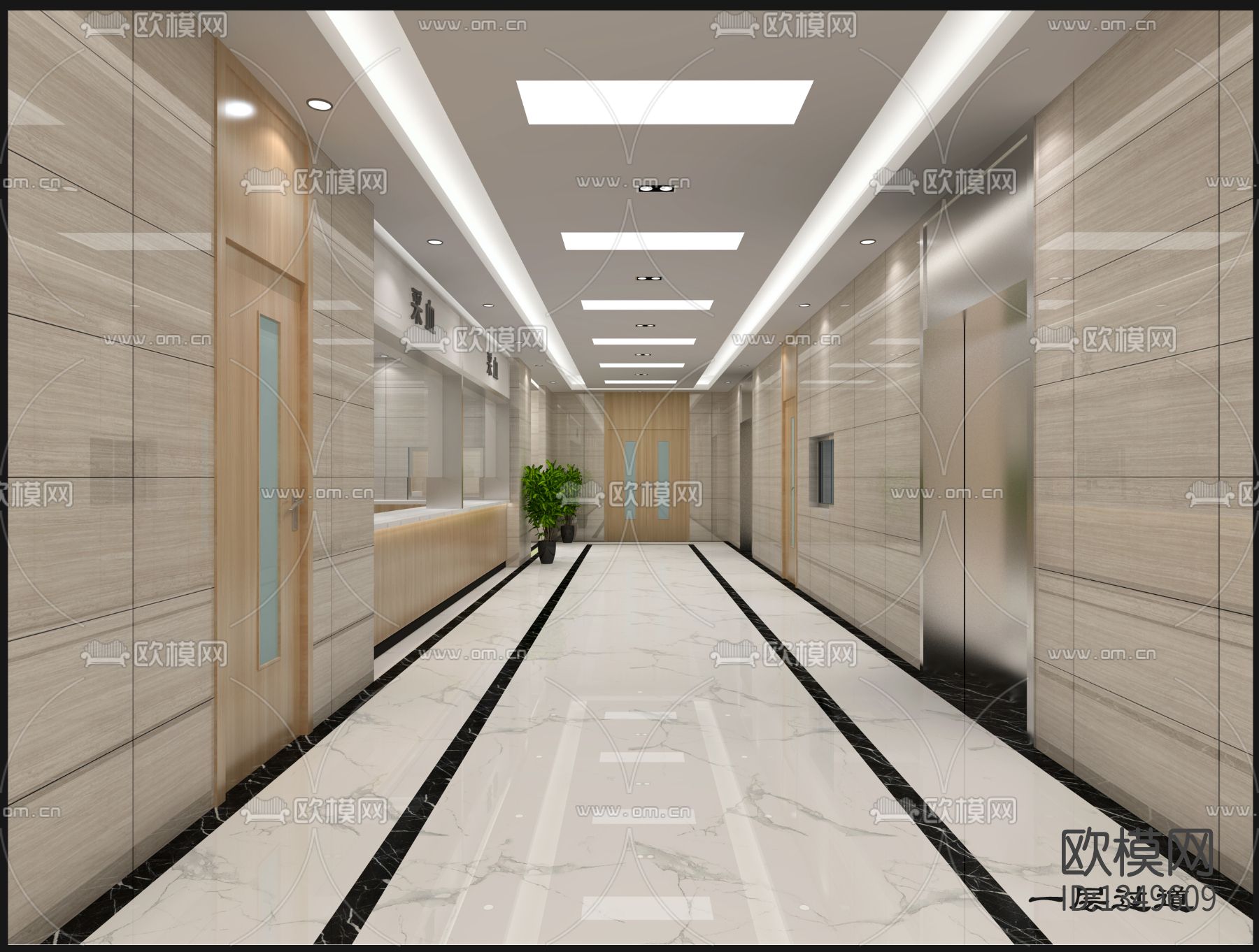 分水医院cad施工图下载（渲染图2）