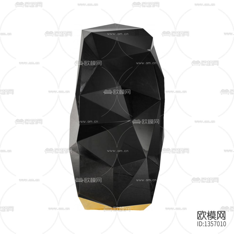 现代轻奢创意几何立体储物柜下载（渲染图1）