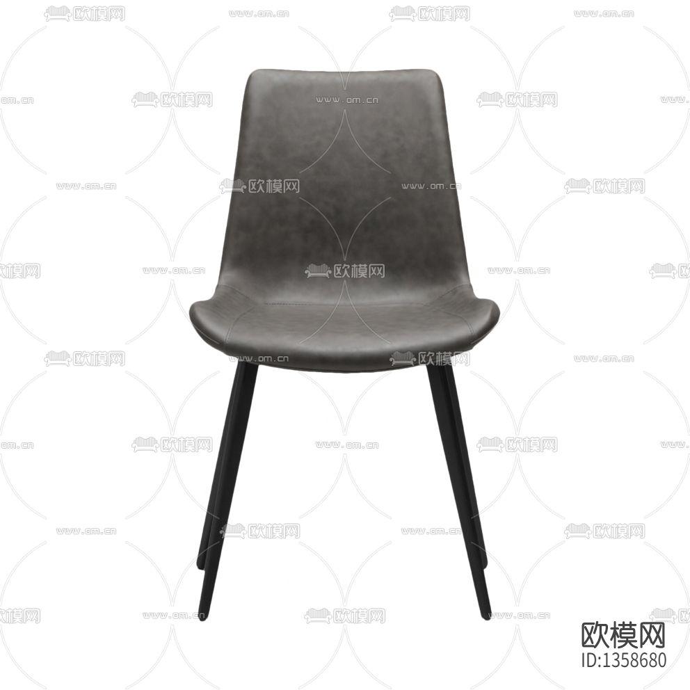 现代简约皮革实木餐椅下载