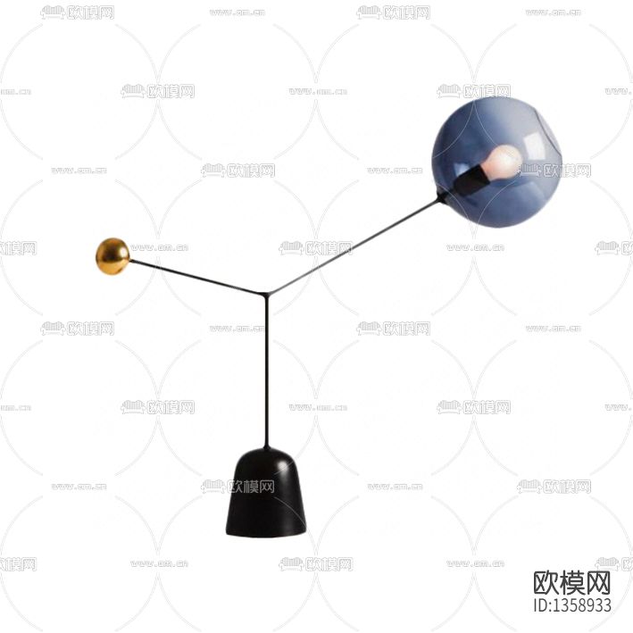 现代创意金属玻璃台灯