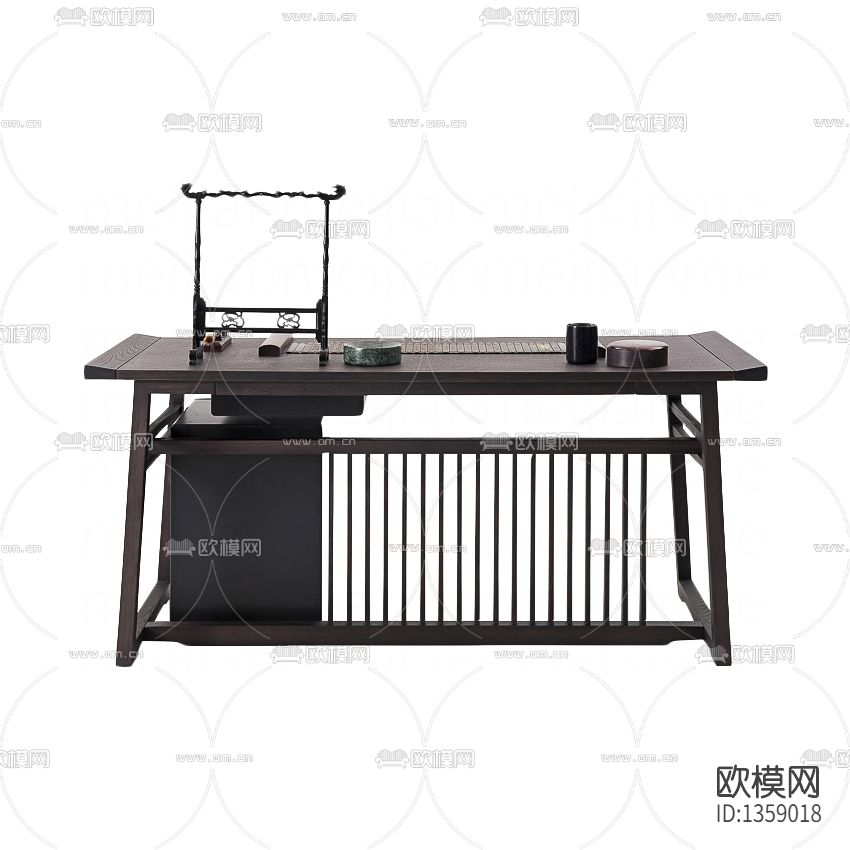 新中式禅意实木书桌