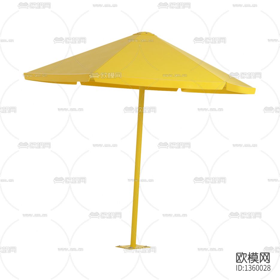 现代简约黄色金属户外遮阳伞下载